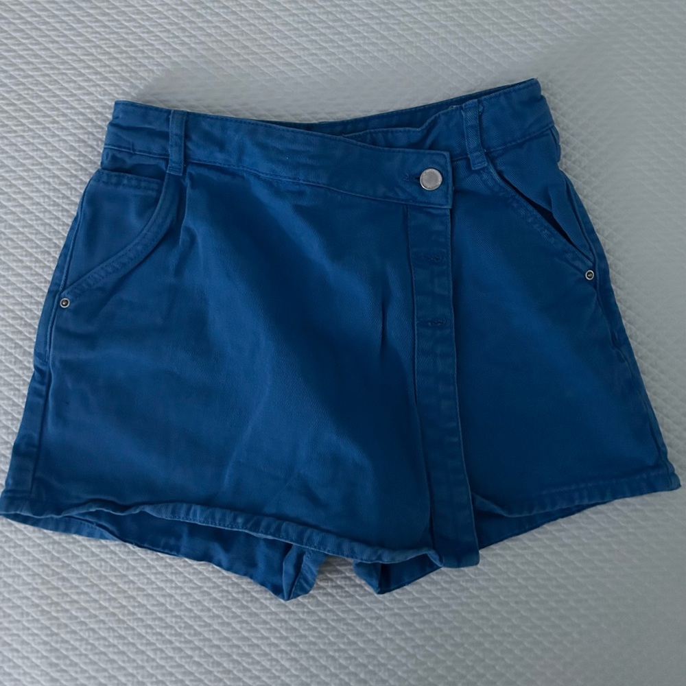 Zara electric blue denim skort